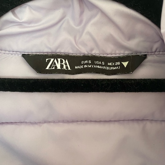Zara Lilac Cropped Puffer Jacket - Picture 4 of 5